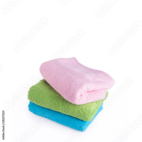 towel or bath towel on a background new.