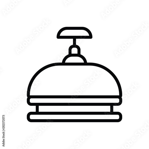 Black line icon for bell 