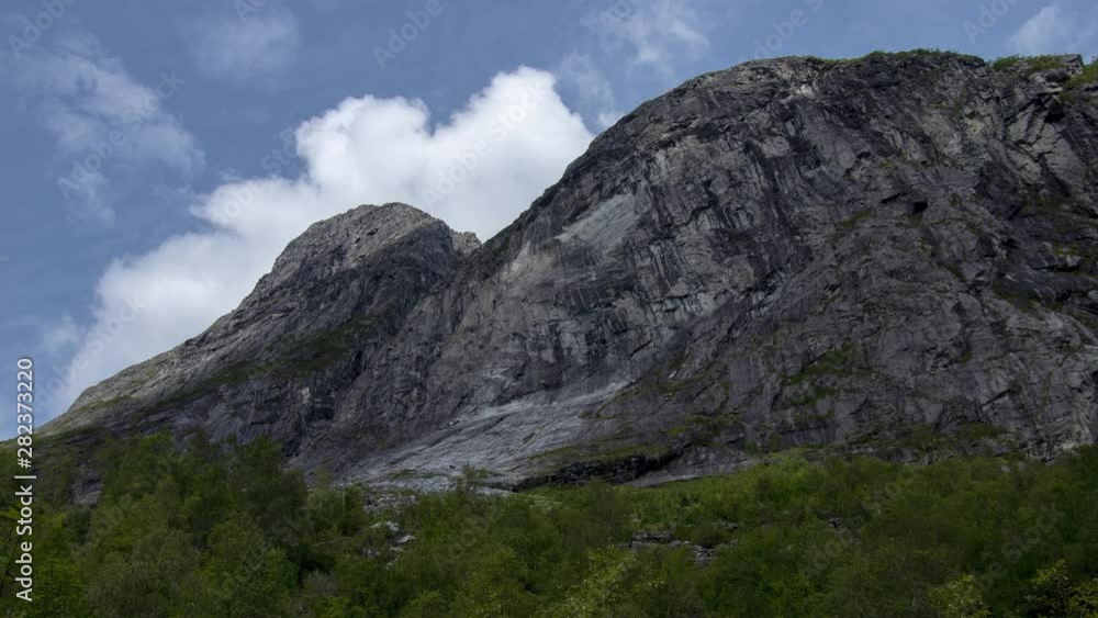 Timelapse of a mountain in Norway where clouds are passing by Timelapse of a mountain in Norway where clouds are passing by