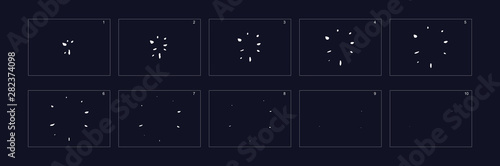 Smoke explosion animation. Animation of  Smoke blast. Smoke Sprite sheet for game or cartoon or animation. 2d classic animation smoke effect