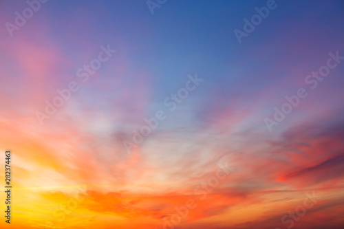 Colorful amazing sunset sky © Halyna