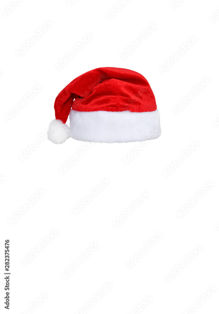 Santa Claus red hat isolated on white background Santa Claus red hat isolated on white background