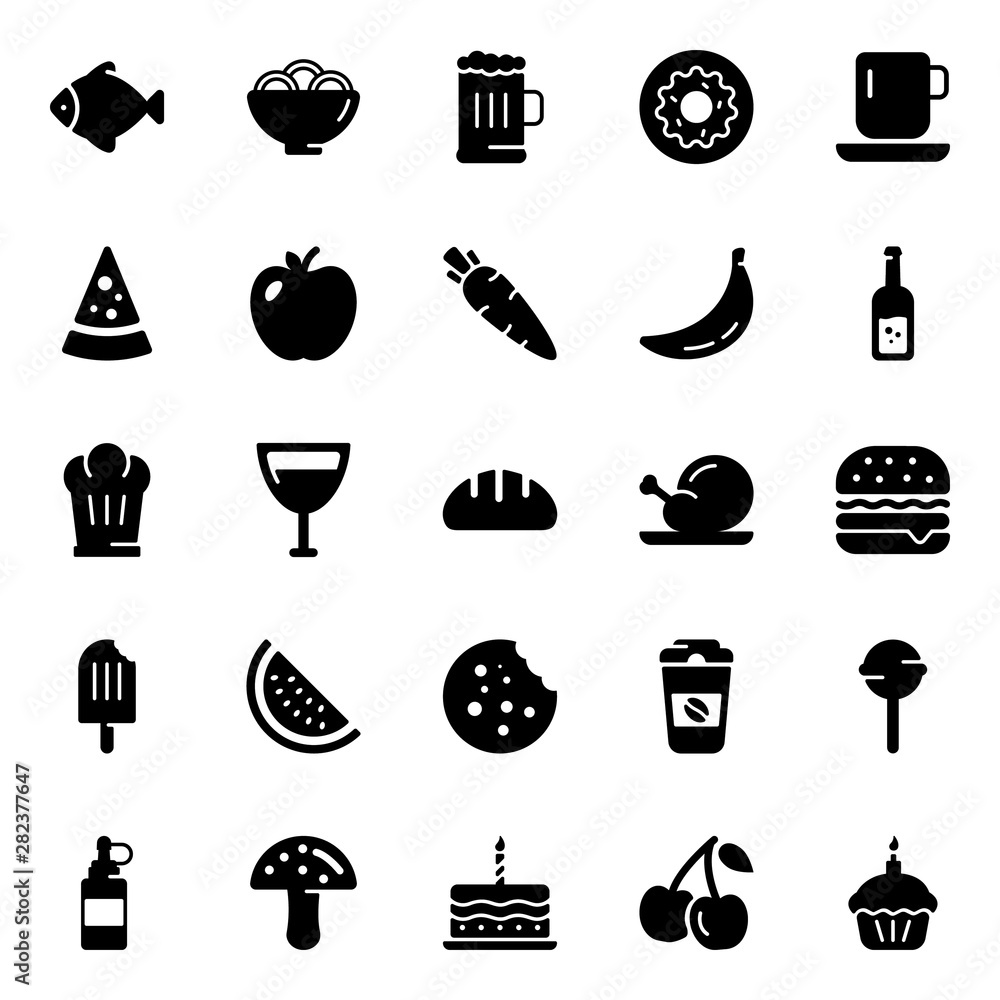 Food Solid Icons Pack Food Solid Icons Pack