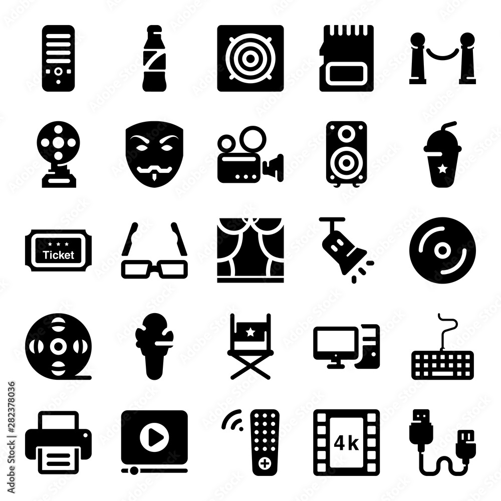 Cinema Instruments Solid Vector Cinema Instruments Solid Vector