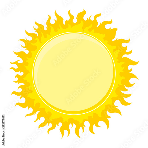 Round fire frame. Design element