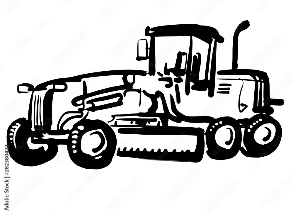 Naklejka premium グレーダー