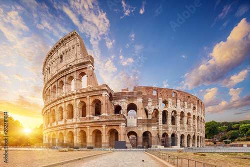 Print op canvas Coliseum or Flavian Amphitheatre (Amphitheatrum Flavium or Colosseo), Rome, Italy