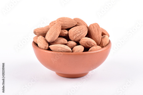fresh roasted almonds in bowl