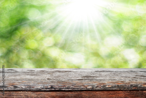 Empty old wooden table background