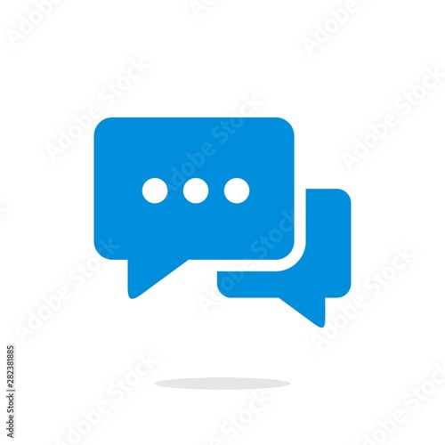 Blue chat vector icon. Chat symbol design concept for logo, web and mobile