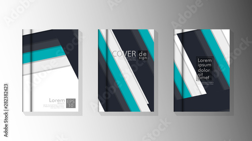 Set the cover vector of the book with overlapping rectangles. suitable for any background. cover design in eps 10