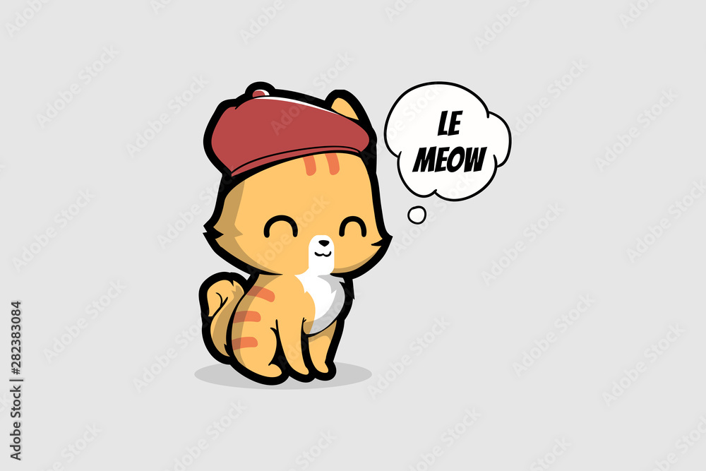 Cute Cat Cartoon Character vector template Cute Cat Cartoon Character vector template
