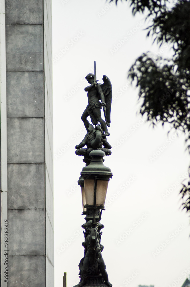 Fototapeta premium Statue Brussel Belgium tourist spot