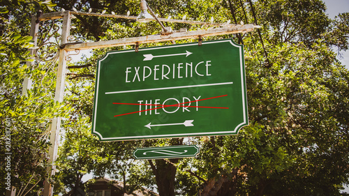 Street Sign to Experience versus Theory