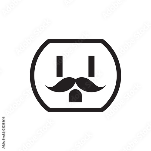Electricity plug in funny characters mascot design logo icon illustrations