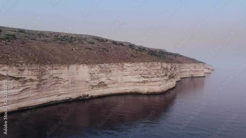 Low Aerial Shot flying towards Dingli Cliffs Low Aerial Shot flying towards Dingli Cliffs