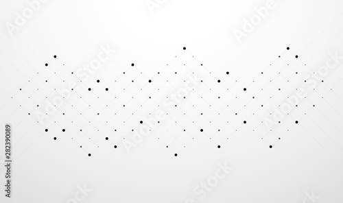 Abstract dots with line squ...
