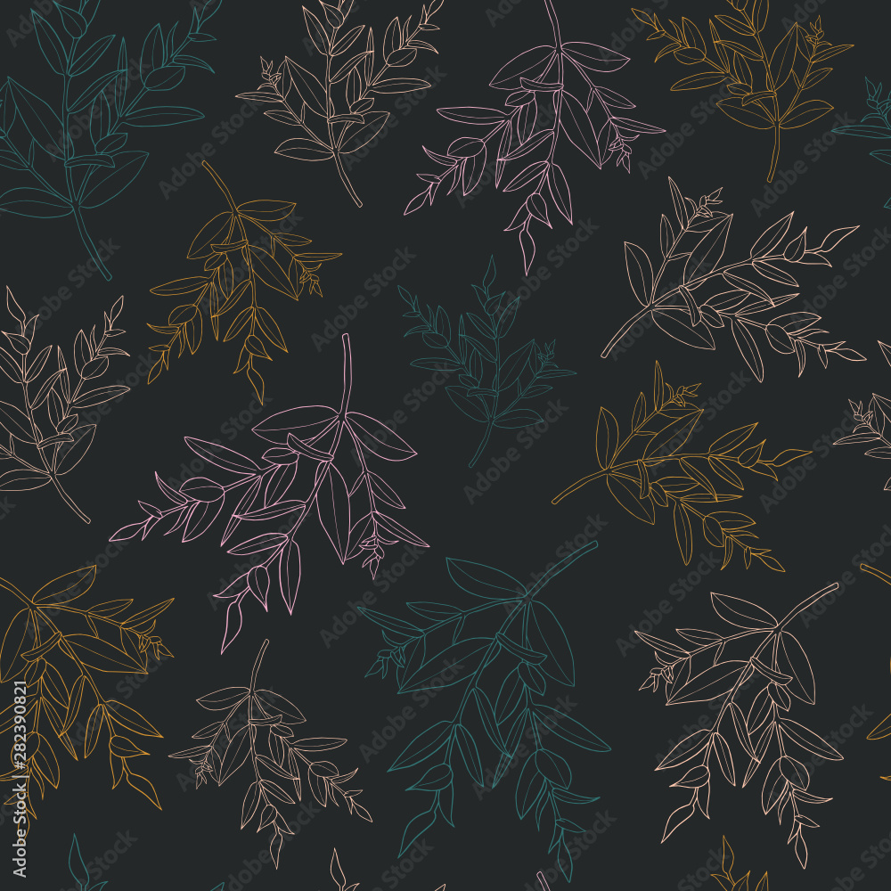 Solid seamless plants background. Vector seamless pattern, can be used for fabrics, wallpaper, web, card. Solid seamless plants background. Vector seamless pattern, can be used for fabrics, wallpaper, web, card.