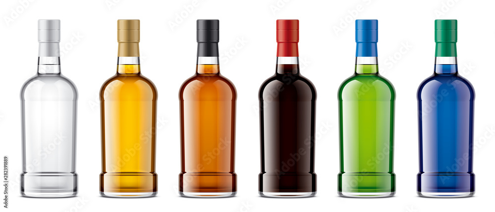 Set of Glass bottles. With foil version. Set of Glass bottles. With foil version.