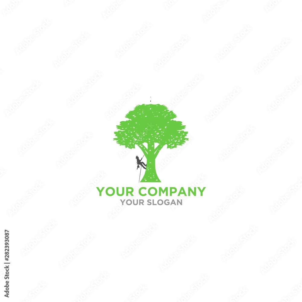 Arborist Tree Service Logo Design Vector
