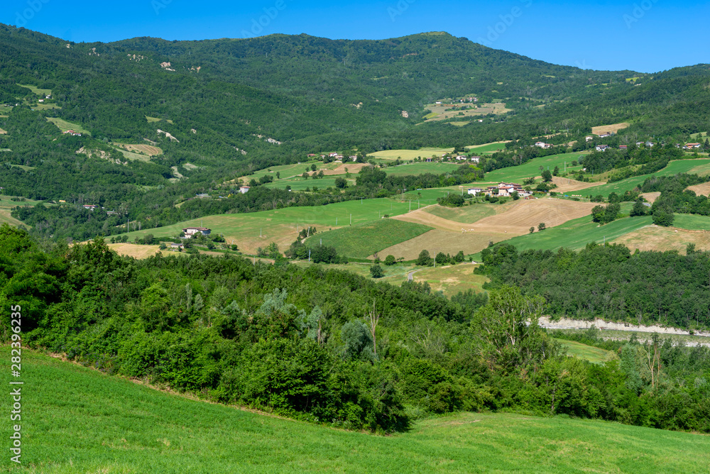 Road to Prato Barbieri, landscape of Appennino