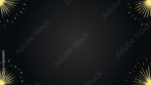 Circular Gold pattern in form of mandala with lotus flower for Henna, Mehndi, tattoo, decoration. Decorative ornament in ethnic oriental style. Coloring book page. Isolated black background.