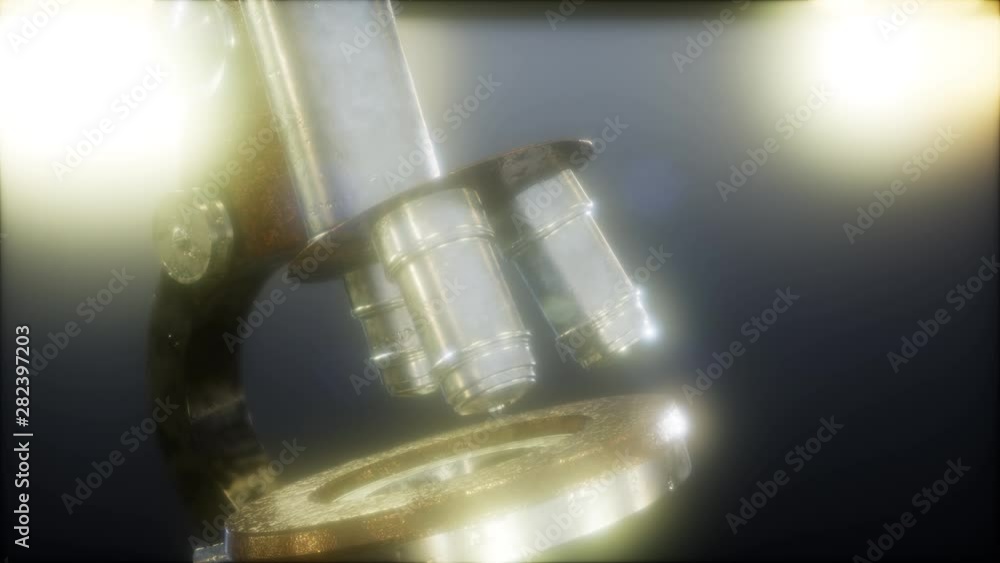 Retro old scientific laboratory microscope Retro old scientific laboratory microscope