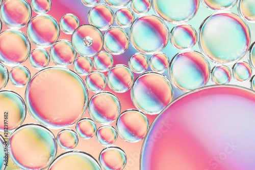 Shining bubbles and vibrant drops