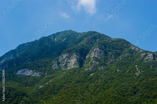 Beautiful mountains on a background of cloudy sky