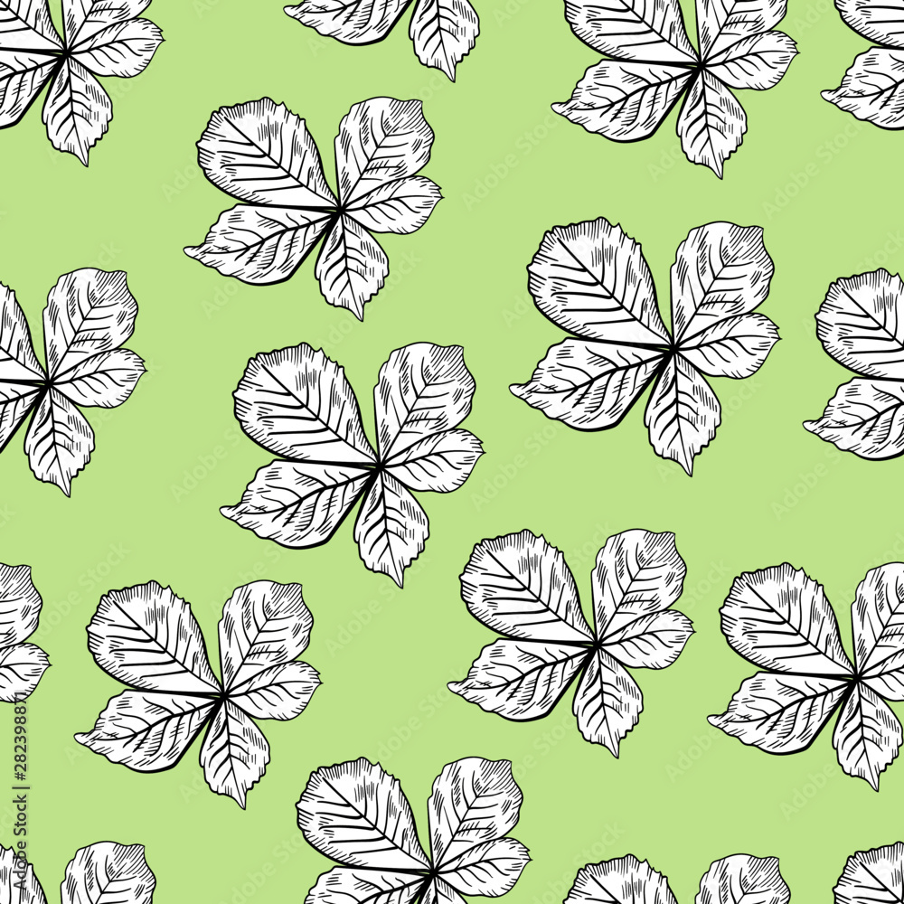 chestnut leaves pattern graphic seamless vector background illustration doodle wallpaper chestnut leaves pattern graphic seamless vector background illustration doodle wallpaper