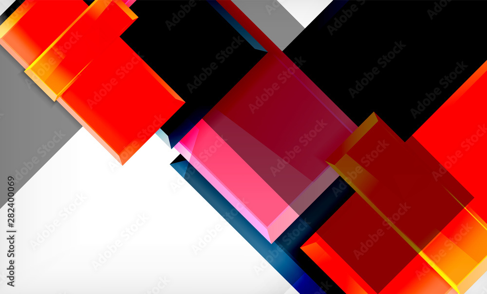 Bright colorful square shape blocks geometrical background Bright colorful square shape blocks geometrical background