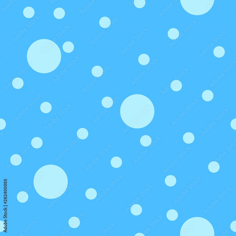 Bubbles on blue background. Seamless vector design.