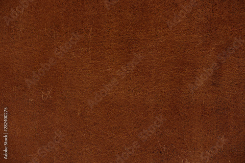 Close up brown genuine leather texture background