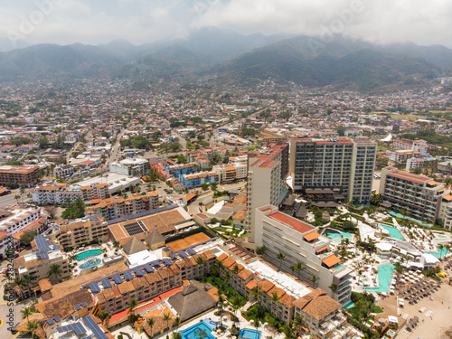 Aerial photos of the beautiful town of Puerto Vallarta in Mexico  the town is on the Pacific coast in the state known as Jalisco