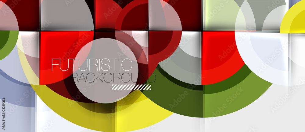 Obraz premium Geometric design abstract background - circles