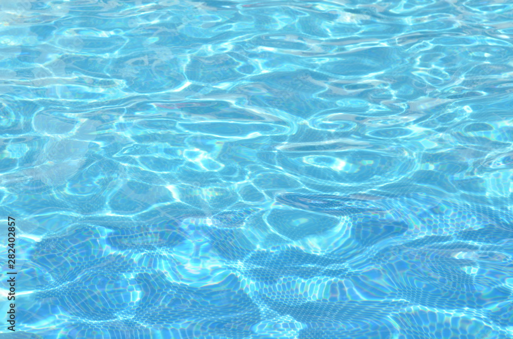 Surface of blue swimming pool. Background texture of water. - image