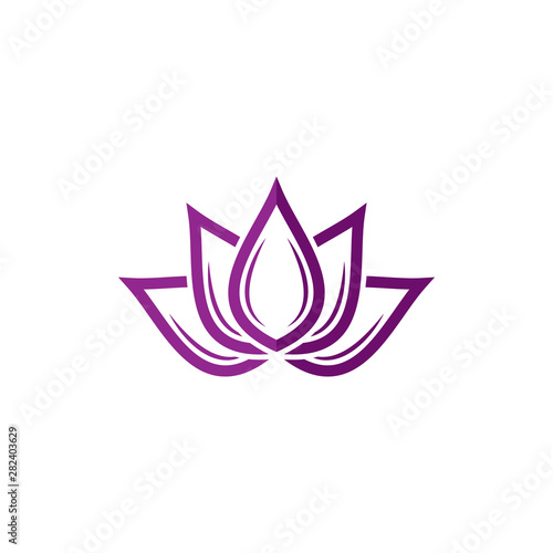 Beauty Vector Lotus flowers design logo Template icon 