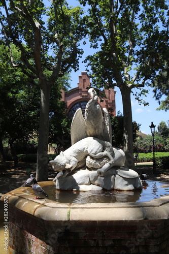 Fontaine du parc de la Ciutadella à Barcelone, Espagne 