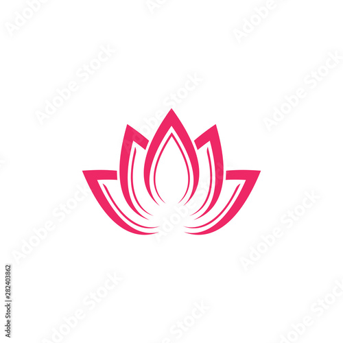 Beauty Vector Lotus flowers design logo Template icon 