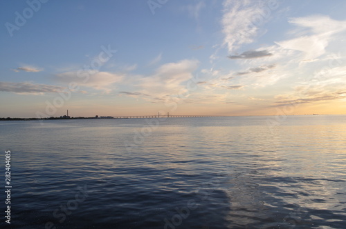 Sunset on the sea Malmo Sweden