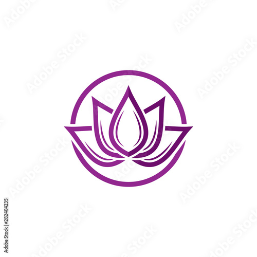 Beauty Vector Lotus flowers design logo Template icon 