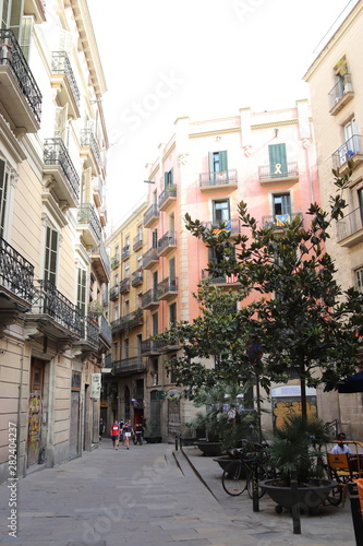 Rue du centre historique de Barcelone  Espagne 