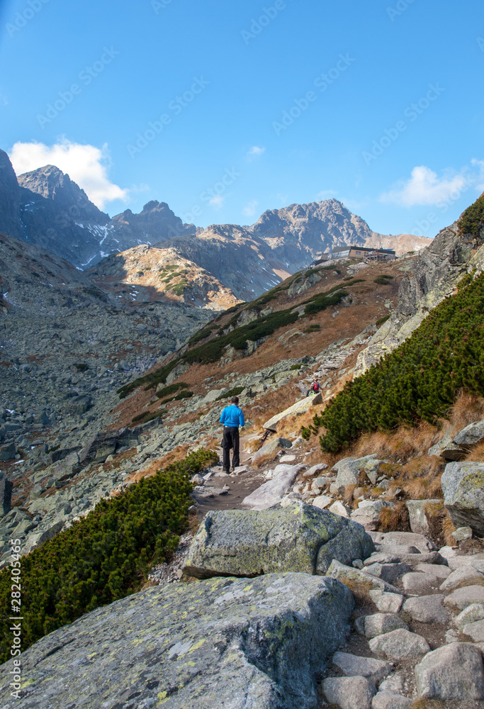 Great Cold Valley in Vysoke Tatry (High Tatras), Slovakia. The Great Cold Valley is 7 km long valley, very attractive for tourists Great Cold Valley in Vysoke Tatry (High Tatras), Slovakia. The Great Cold Valley is 7 km long valley, very attractive for tourists