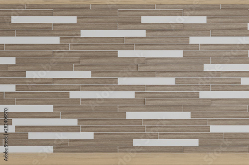 wooden slats on white concrete texture  space for text  3d rendering background illustration