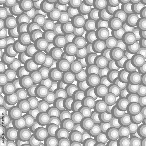 Abstract grey caviar seamless pattern. Roe endless texture background. Vector illustration