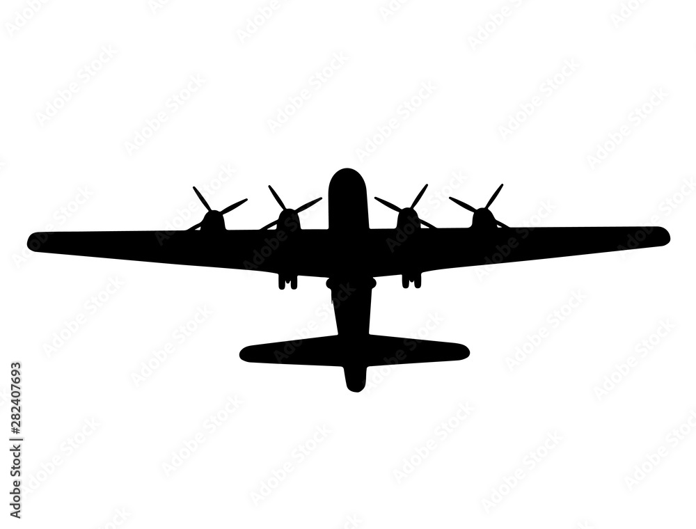 military aircraft silhouette isolated vector