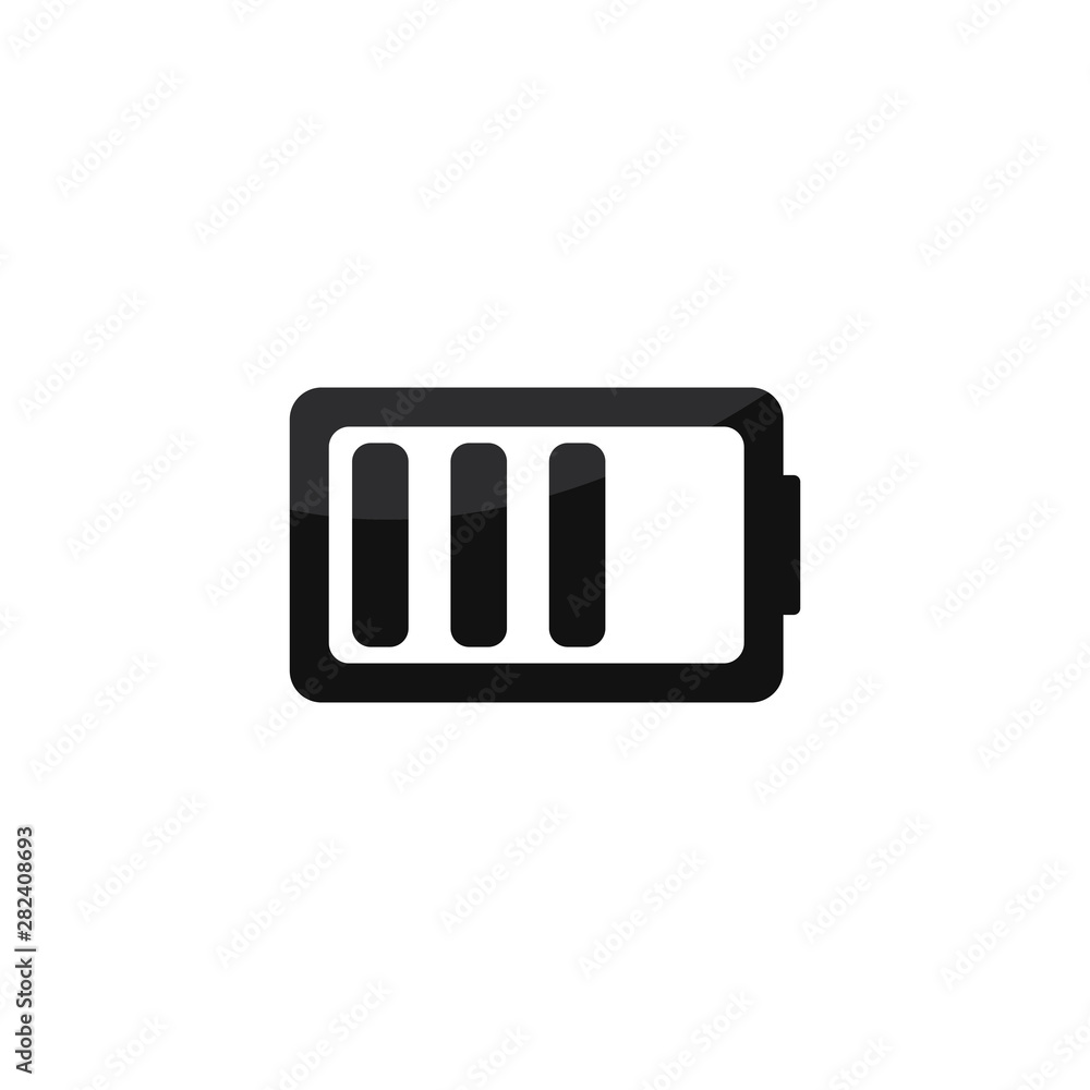 Battery logo vector icon illustration in flat design Battery logo vector icon illustration in flat design