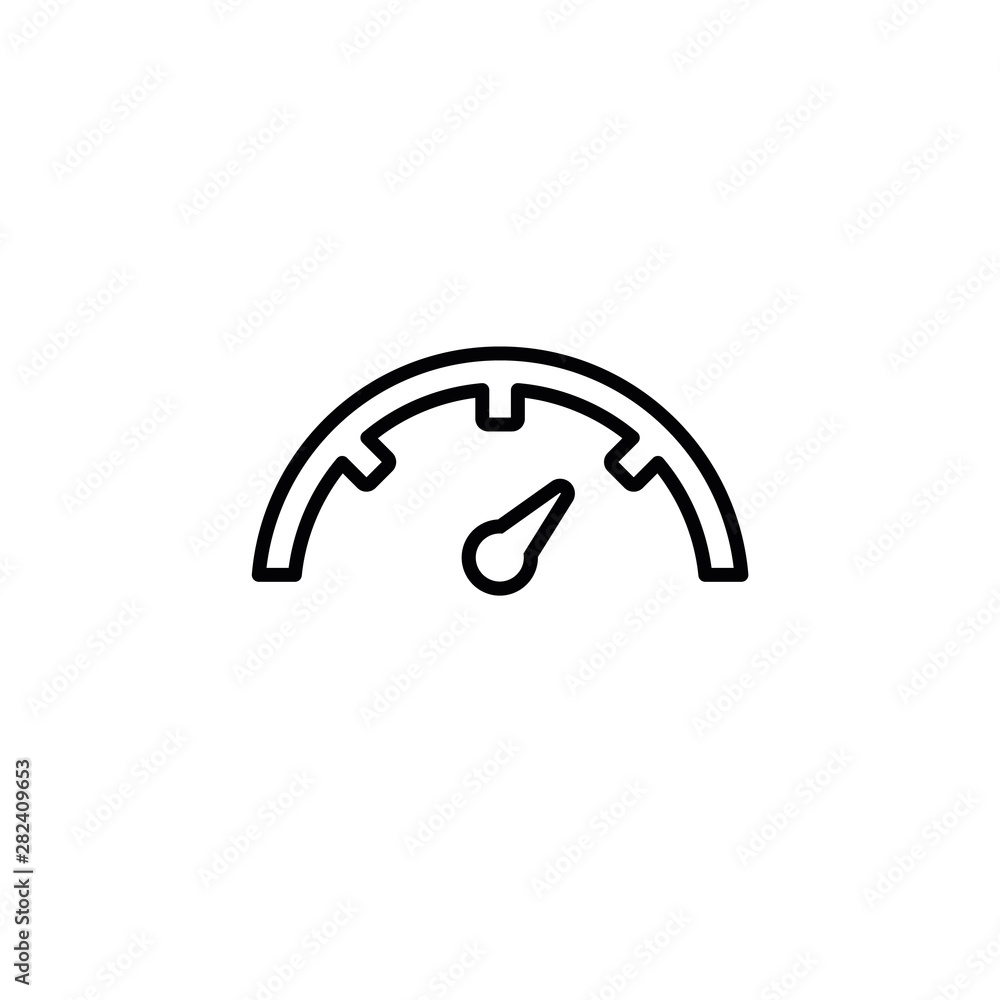 icon of the speedometer. flat vector illustration icon of the speedometer. flat vector illustration