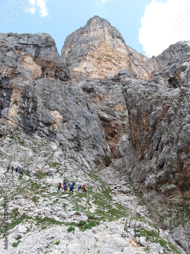 wandergruppe in den bergen