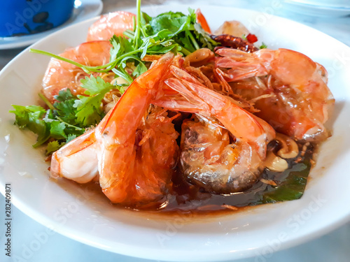 Fried Shrimp with Tamarind Sauce.